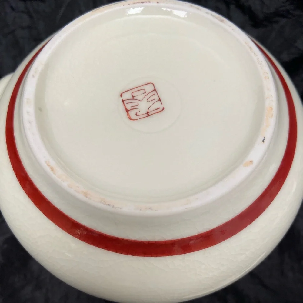 Vintage Asahi Cherry Blossom Birds Japanese Porcelain Teapot - Picture 3 of 3